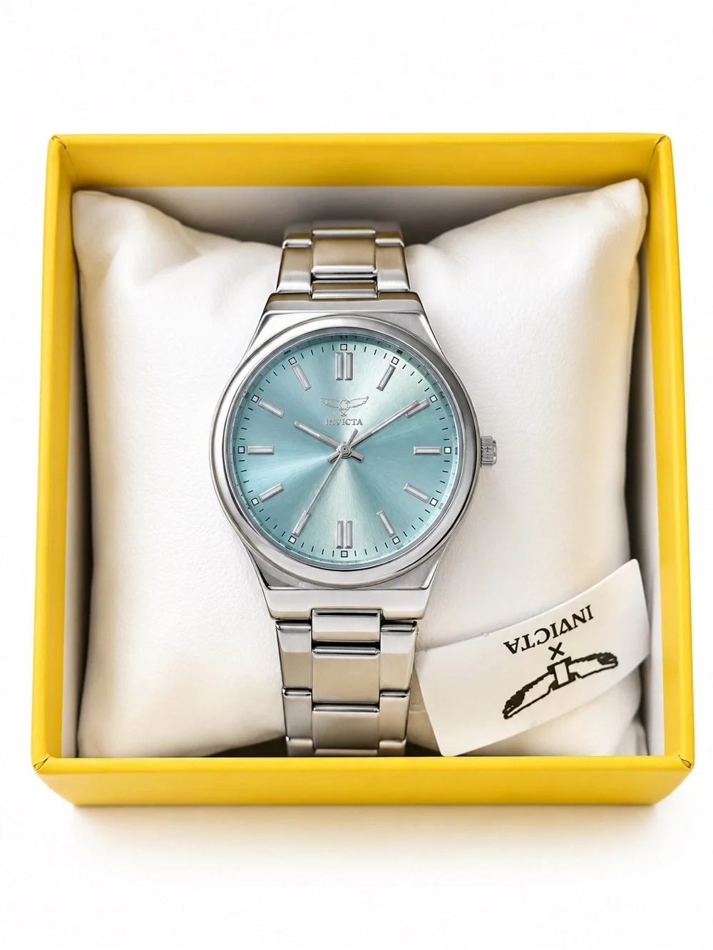 Invicta Celestial 35mm women's watch with a blue dial & a stainless steel band